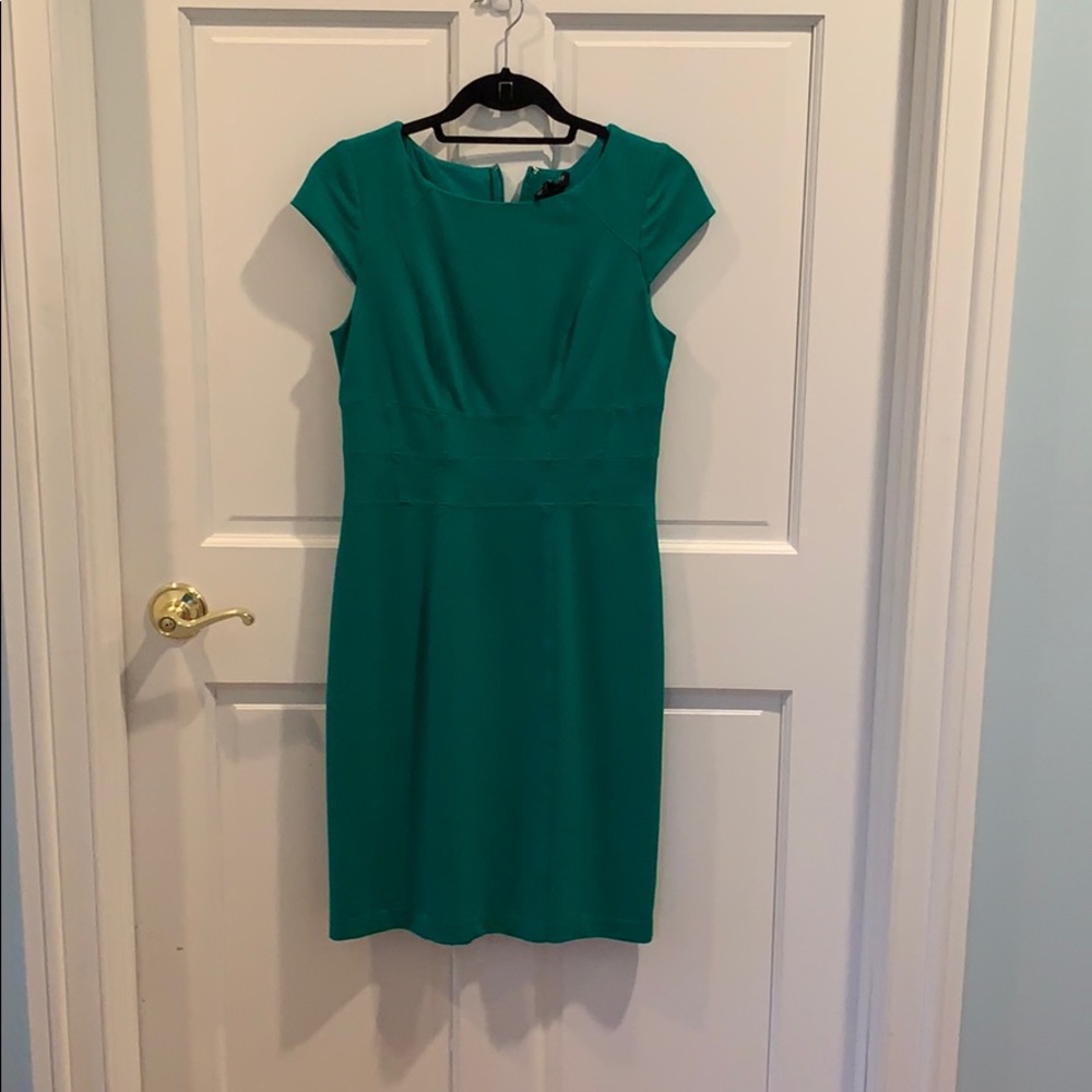White House Black Market Ponte Green Dress